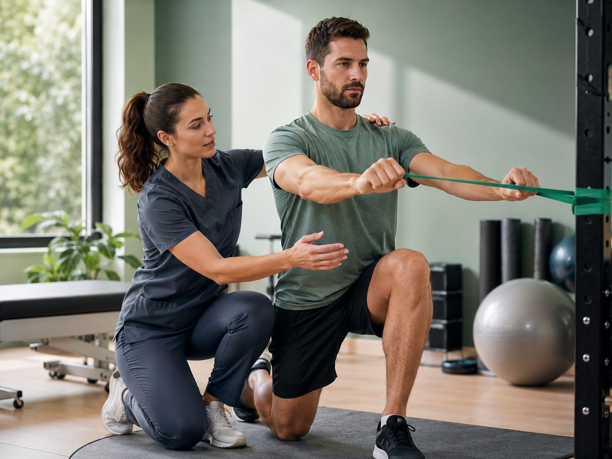 Clase de FisioFIT en grupo reducido en FisioSentis, Zaragoza