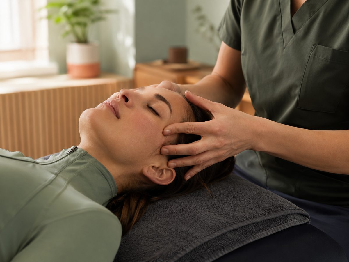 Sesión de fisioterapia facial para el dolor de cabeza en Zaragoza